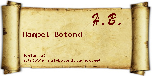 Hampel Botond névjegykártya